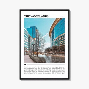 Pôster de viagem The Woodlands, Arte de parede The Woodlands, Impressão de pôster The Woodlands, Foto The Woodlands, Decoração The Woodlands, Texas, EUA