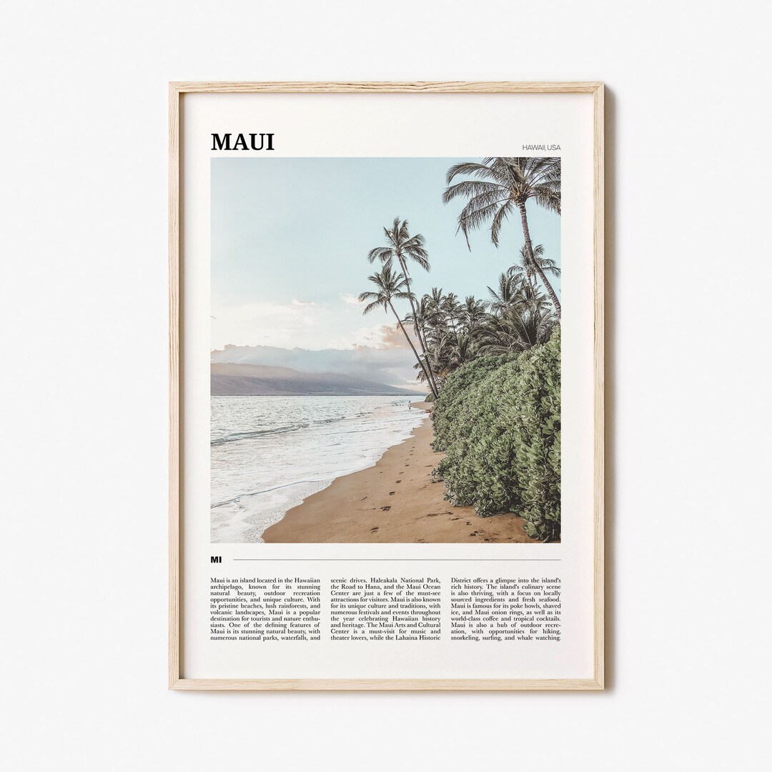 Maui Travel Poster, Maui Wall Art, Maui Poster Print, Maui Photo, Maui ...