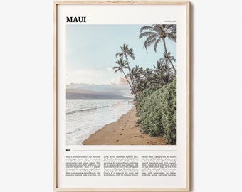 Maui Travel Poster, Maui Wall Art, Maui Poster Print, Maui Photo, Maui Decor, Hawaii, USA