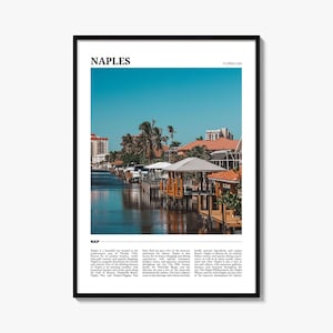 Napels reisposter Florida nr. 2, Napels muurkunst, Napels poster print, Napels foto, Napels decor, Florida, VS