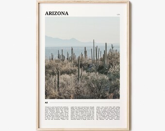 Arizona Travel Poster No 3, Arizona Wall Art, Arizona Poster Print, Arizona Photo, Arizona Decor, USA