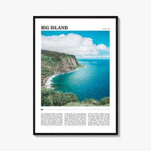 Big Island Reiseplakat, Big Island Wandkunst, Big Island Poster Druck, Big Island Foto, Big Island Dekor, Hawaii, USA