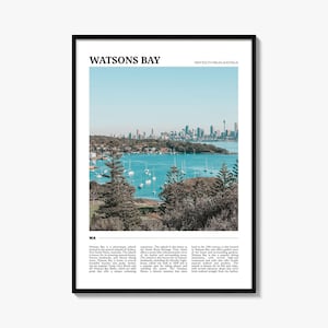 Poster turistico di Watsons Bay, decorazione murale di Watsons Bay, stampa di poster di Watsons Bay, foto di Watsons Bay, decorazioni di Watsons Bay, Nuovo Galles del Sud, Australia