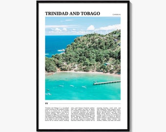 Trinidad and Tobago Travel Poster No 2, Trinidad and Tobago Art, Trinidad and Tobago Poster, Trinidad and Tobago Photo, Decor, Caribbean