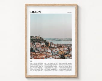 Lisbon Travel Poster, Colorful Photo Print, Home Wall Art Decor