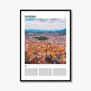 Oviedo Reise Poster, Oviedo Wandkunst, Oviedo Poster Druck, Oviedo Foto, Oviedo Decor, Spanien