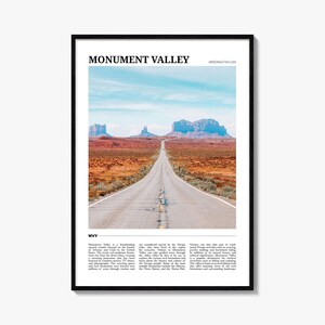 Monument Valley-reisposter, Monument Valley-muurkunst, Monument Valley-posterprint, Monument Valley-foto, Monument Valley-decor, VS