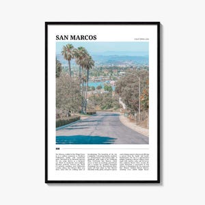 Plakat podróżniczy San Marcos, sztuka ścienna San Marcos, wydruk plakatu San Marcos, zdjęcie San Marcos, wystrój San Marcos