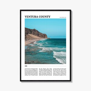 Ventura County Travel Poster, Ventura County Wall Art, Ventura County Poster Print, Ventura County Photo, Ventura County Decor, USA
