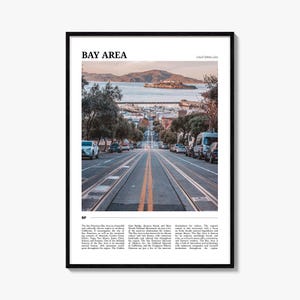 Bay Region Reise Poster Nr. 2, San Francisco Bay Region Wandkunst, San Francisco Bay Region Poster, Foto, Dekor, Kalifornien, USA