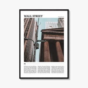 Wall Street Photography Print: New York Travel Poster