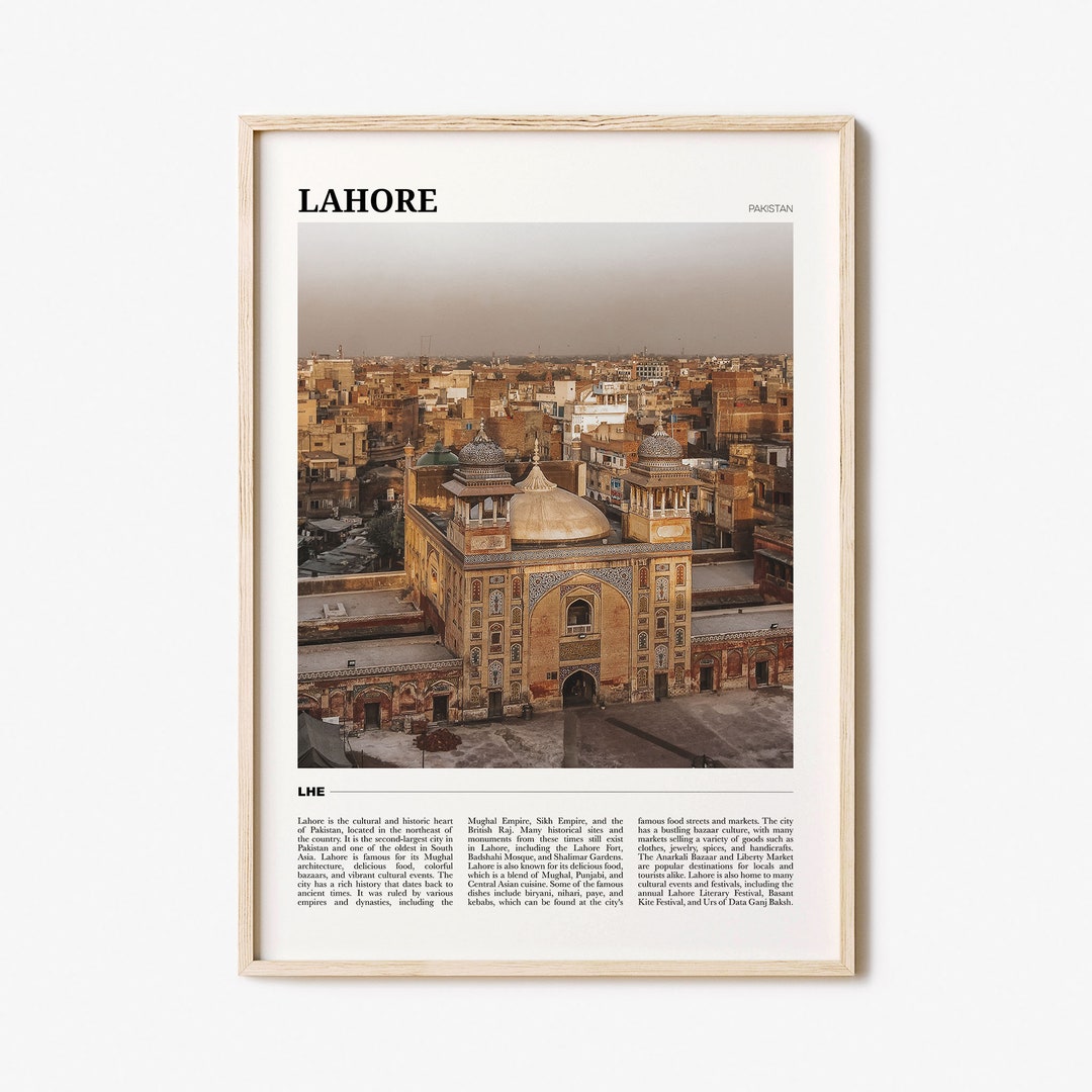 Lahore Travel Poster, Lahore Wall Art, Lahore Poster Print, Lahore