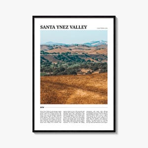 Santa Ynez Valley reisposter, Santa Ynez Valley kunst aan de muur, Santa Ynez Valley poster print, Santa Ynez Valley foto, Santa Ynez Decor