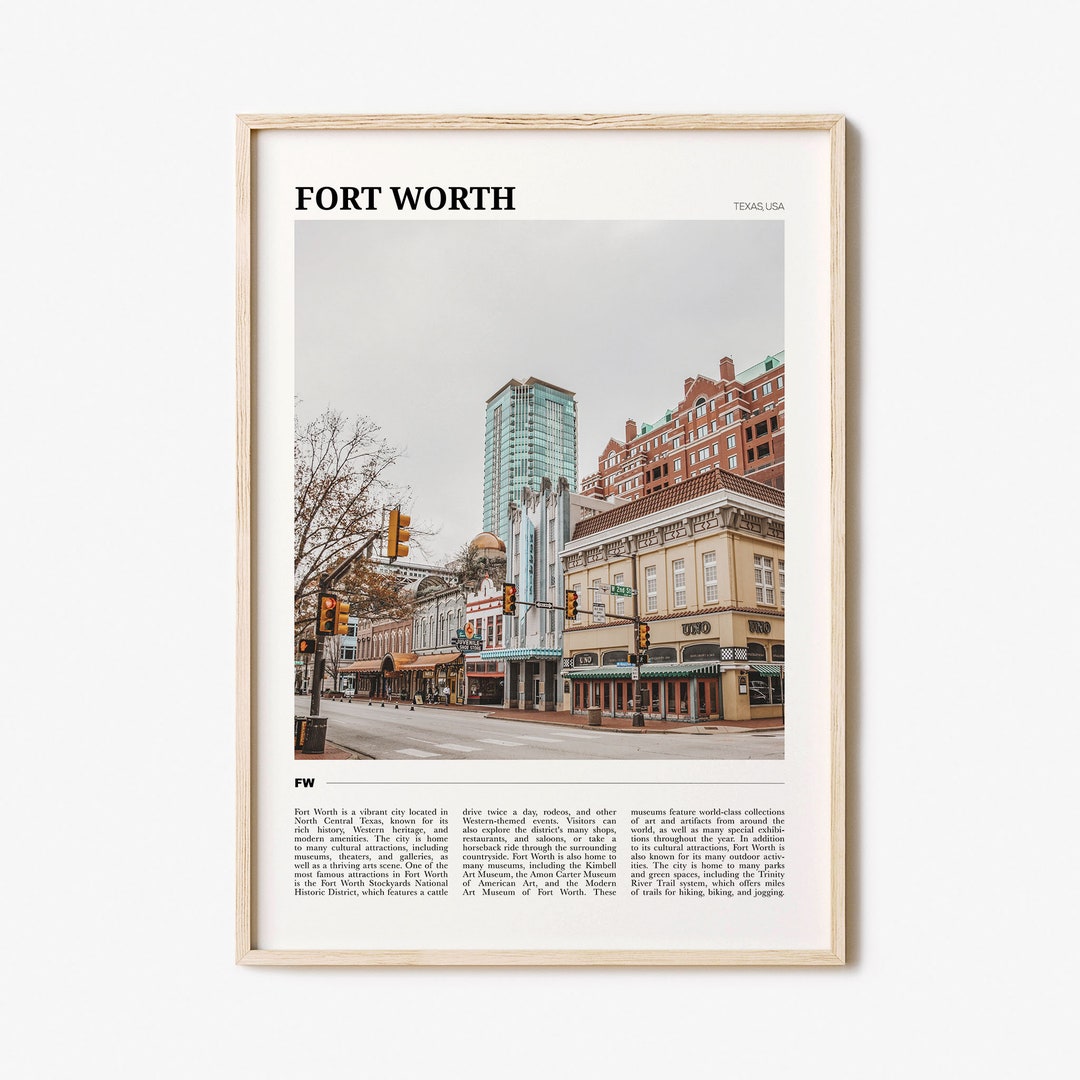 Fort Worth Travel Poster No 1 Fort Worth Wall Art Fort Worth - Etsy