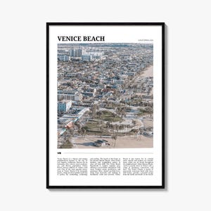 Venezianer Strand Reiseplakat, Venedig Strand Wandkunst, Venedig Strand Poster Druck, Venedig Strand Foto, Venedig Strand Dekor, Kalifornien, USA