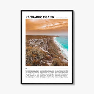 Kangaroo Island Reiseplakat, Kangaroo Island Wandkunst, Kangaroo Island Poster Druck, Kangaroo Island Foto, Kangaroo Island Dekor