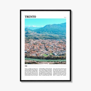Trento Travel Poster, Trento Wall Art, Trento Poster Print, Trento Photo, Trento Decor, Italy