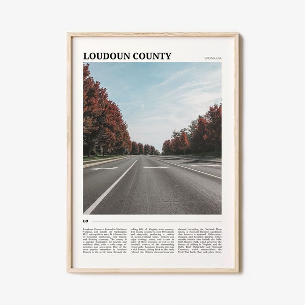 Loudoun County Travel Poster, Loudoun County Wall Art, Loudoun County Poster Print, Loudoun County Photo, Loudoun County Decor, USA