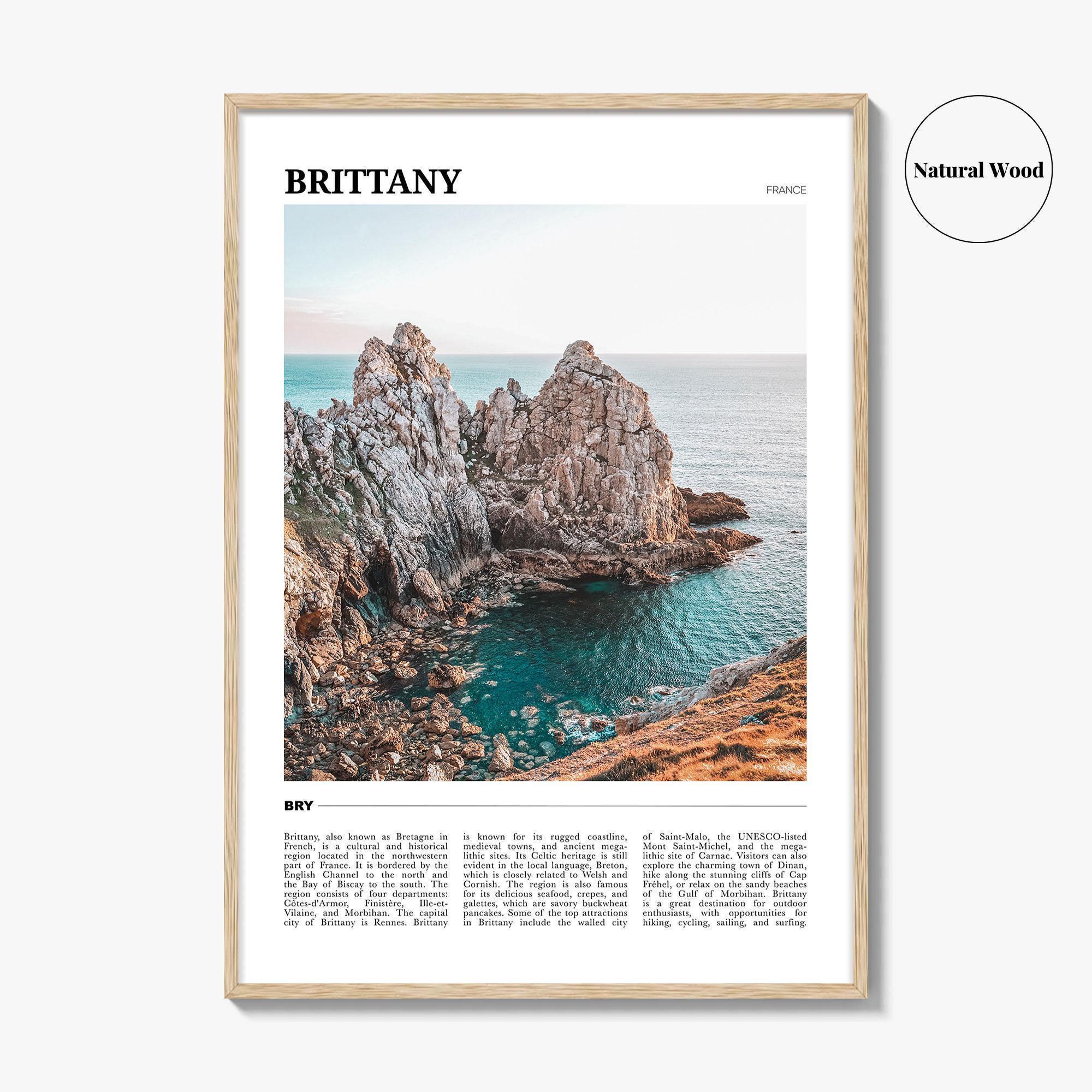 ブルターニュ海岸の写真プリント：フランス旅行ポスター - Etsy 日本