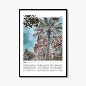 Cordoba Reise Poster Spanien, Cordoba Wandkunst, Cordoba Poster Druck, Cordoba Foto, Cordoba Dekor, Spanien
