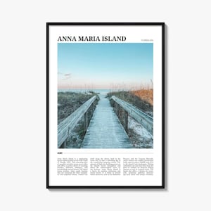 Anna Maria Island Travel Poster, Anna Maria Island Wall Art, Anna Maria Island Poster Print, Anna Maria Island Photo, Anna Maria Decor