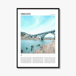 Oregon Travel Poster: Vibrant Wall Art Print
