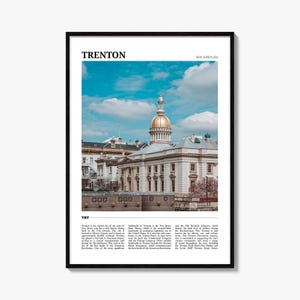 Trenton Travel Poster, Trenton Wall Art, Trenton Poster Print, Trenton Photo, Trenton Decor, New Jersey, USA
