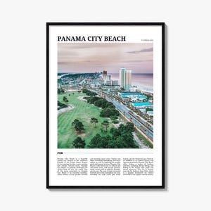 Panama City Beach Travel Poster Florida, Panama City Beach Wall Art, Panama City Beach Poster Print, Panama City Beach Photo