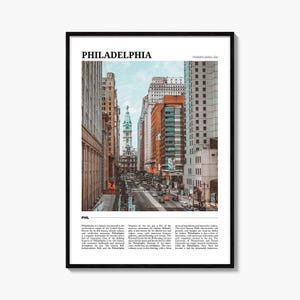 Philadelphia Travel Poster No 3, Philadelphia Wall Art, Philadelphia Poster Print, Philadelphia Photo, Philadelphia Decor, Pennsylvania, USA