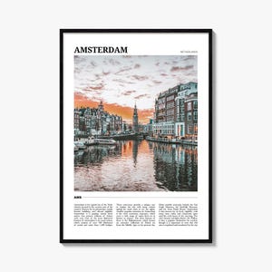 Amsterdam Reise Poster, Amsterdam Wandkunst, Amsterdam Poster Druck, Amsterdam Foto, Amsterdam Dekor, Niederlande