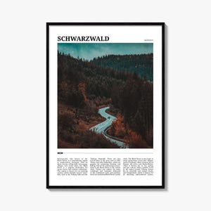 Schwarzwald Travel Poster, Schwarzwald Wall Art, Schwarzwald Poster Print, Schwarzwald Photo, Schwarzwald Decor, Germany