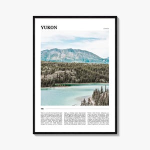 Yukon Reise Poster, Yukon Wandkunst, Yukon Poster Druck, Yukon Foto, Yukon Dekor, Kanada