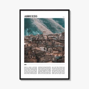 Abruzzo Travel Poster No 3, Abruzzo Wall Art, Abruzzo Poster Print, Abruzzo Photo, Abruzzo Decor, Italy