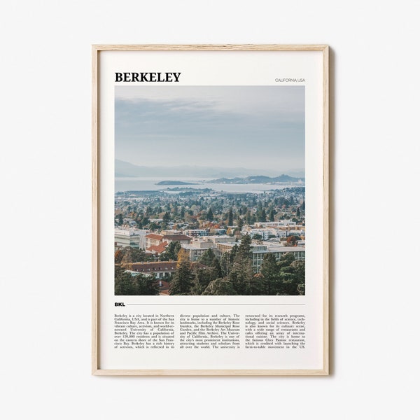 Berkeley Travel Poster, Berkeley Wall Art, Berkeley Poster Print, Berkeley Photo, Berkeley Decor, California, USA