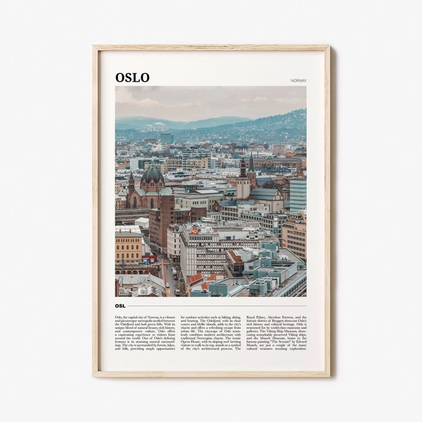 Oslo Travel Poster, Oslo Wall Art, Oslo Poster Print, Oslo Photo, Oslo Decor, Norway