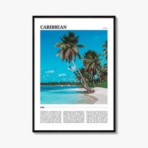 Caribbean Travel Poster No 1, Caribbean Wall Art, Caribbean Poster Print, Caribbean Photo, Caribbean Decor, World