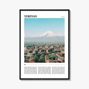 Cartaz de viagem de Yerevan, Arte de parede de Yerevan, Impressão de pôster de Yerevan, Foto de Yerevan, Decoração de Yerevan, Armênia
