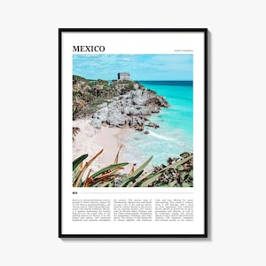 Mexico Travel Poster No 2, Mexico Wall Art, Mexico Poster Print, Mexico Photo, Mexico Decor, North America