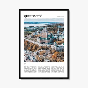 Quebec City Travel Poster, Quebec City Wall Art, Quebec City Poster Print, Quebec City Photo, Quebec City Decor, Quebec, Canada