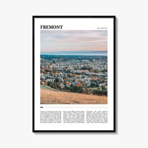 Fremont Travel Poster, Fremont Wall Art, Fremont Poster Print, Fremont Photo, Fremont Decor, California, USA