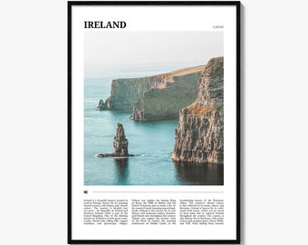 Póster de viaje de Irlanda, arte mural de Irlanda, impresión de póster de Irlanda, foto de Irlanda, decoración de Irlanda, Europa