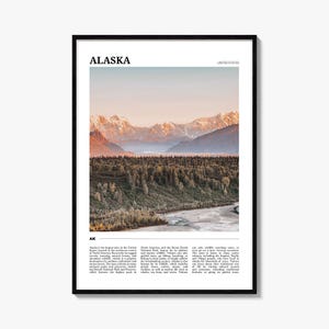 Alaska Travel Poster No 2, Alaska Wall Art, Alaska Poster Print, Alaska Photo, Alaska Decor, USA
