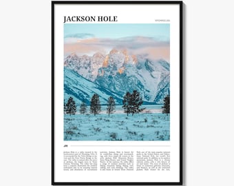 Jackson Hole Poster Print, Wyoming Photo, Grand Teton Wall Art, National Park Travel Decor