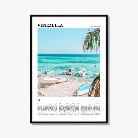 Venezuela Poster Print, Angel Falls Photo, Canaima National Park Wall Art, South America Travel Decor