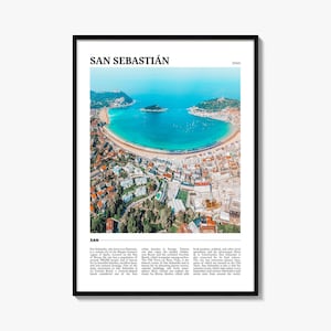 San Sebastian Poster Print, Basque Country Photo, Spain Wall Art, La Concha Travel Decor