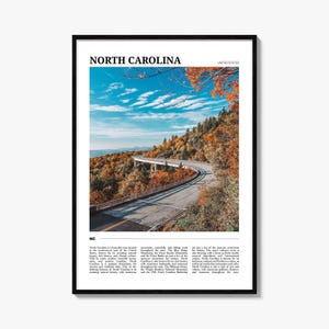 North Carolina Travel Poster No 1, North Carolina Wall Art, North Carolina Poster Print, North Carolina Photo, North Carolina Decor, USA