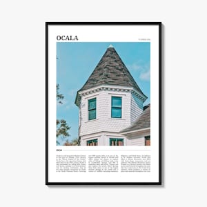 Ocala Florida Travel Poster: Vintage Wall Art Print