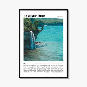 Lake Superior Travel Poster: Vibrant Wall Art Print