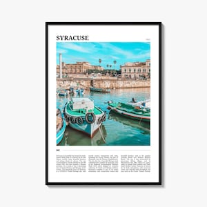 Syracuse Travel Poster Italy, Syracuse Wall Art, Syracuse Poster Print, Syracuse Photo, Syracuse Decor, Italy