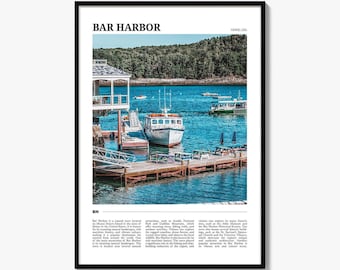 Bar Harbor Travel Poster: Maine Coastal Art Print
